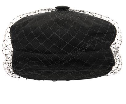 Christian Dior Arty Cap with Veil Hat, front view